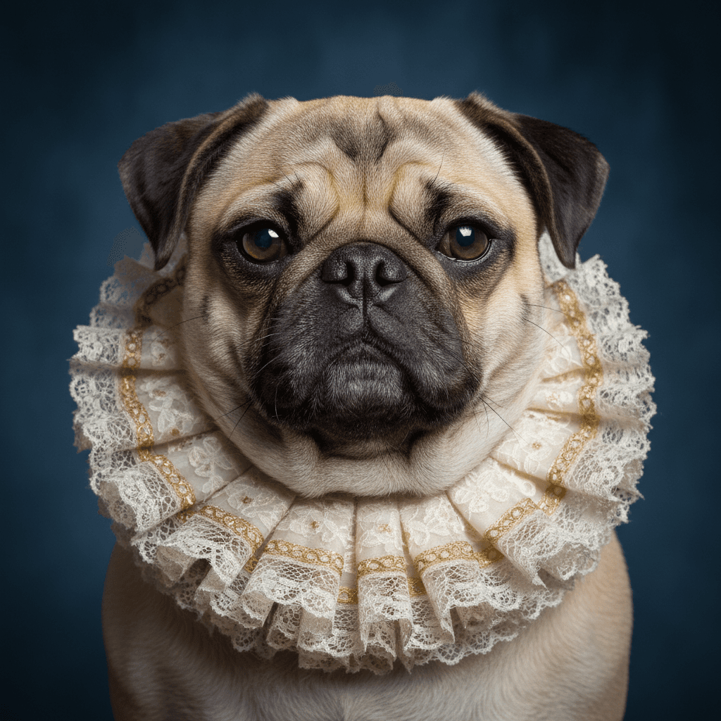 Cute pug portrait